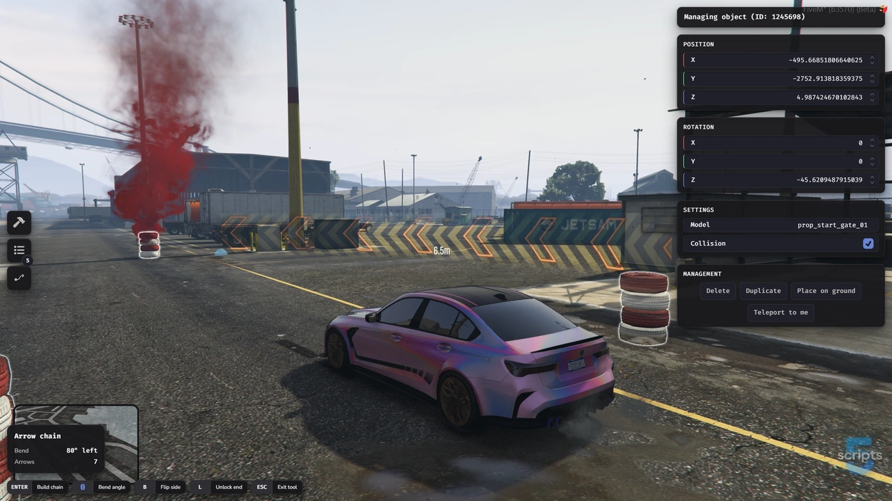 Arrow placement