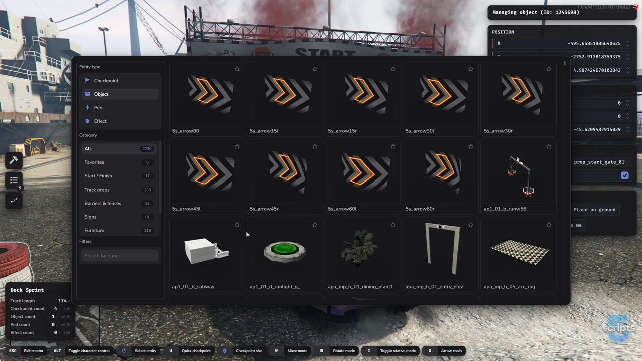 NFS-style road arrows