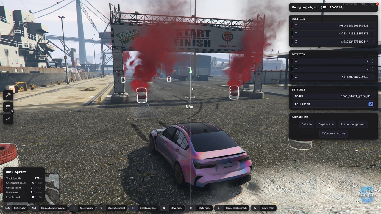 In-game track editor