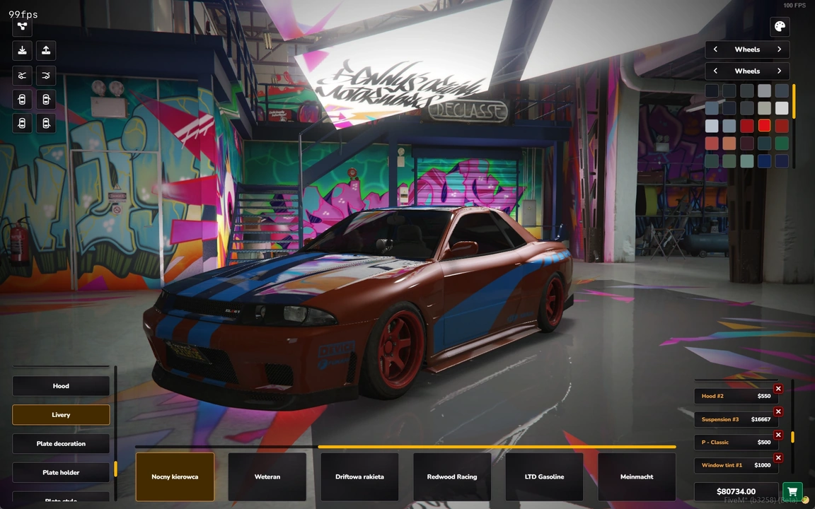 Clean tuning menu