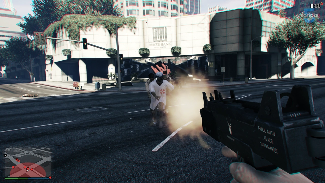 Fighting zombies first person